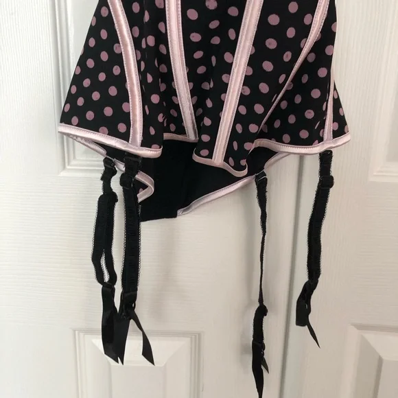 Coquette Polka Dot Halterneck Corset Lingerie - Picture 5 of 10